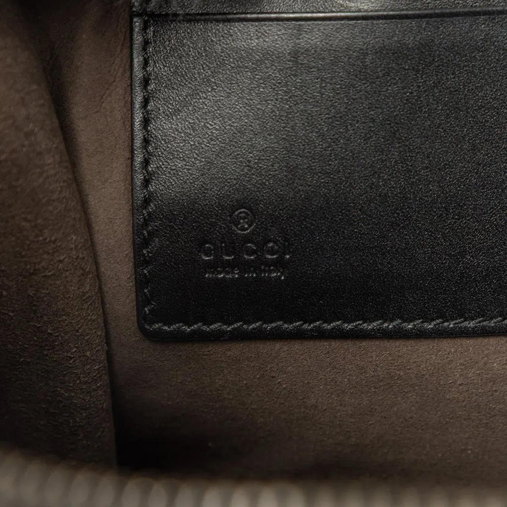 Gucci Guccissima Clutch Black Leather Good - Box View
