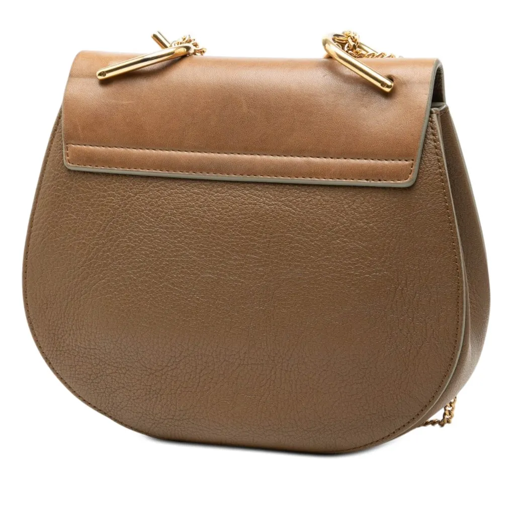 Chloé Small Leather Drew Crossbody Brown Leather Very good - Back View