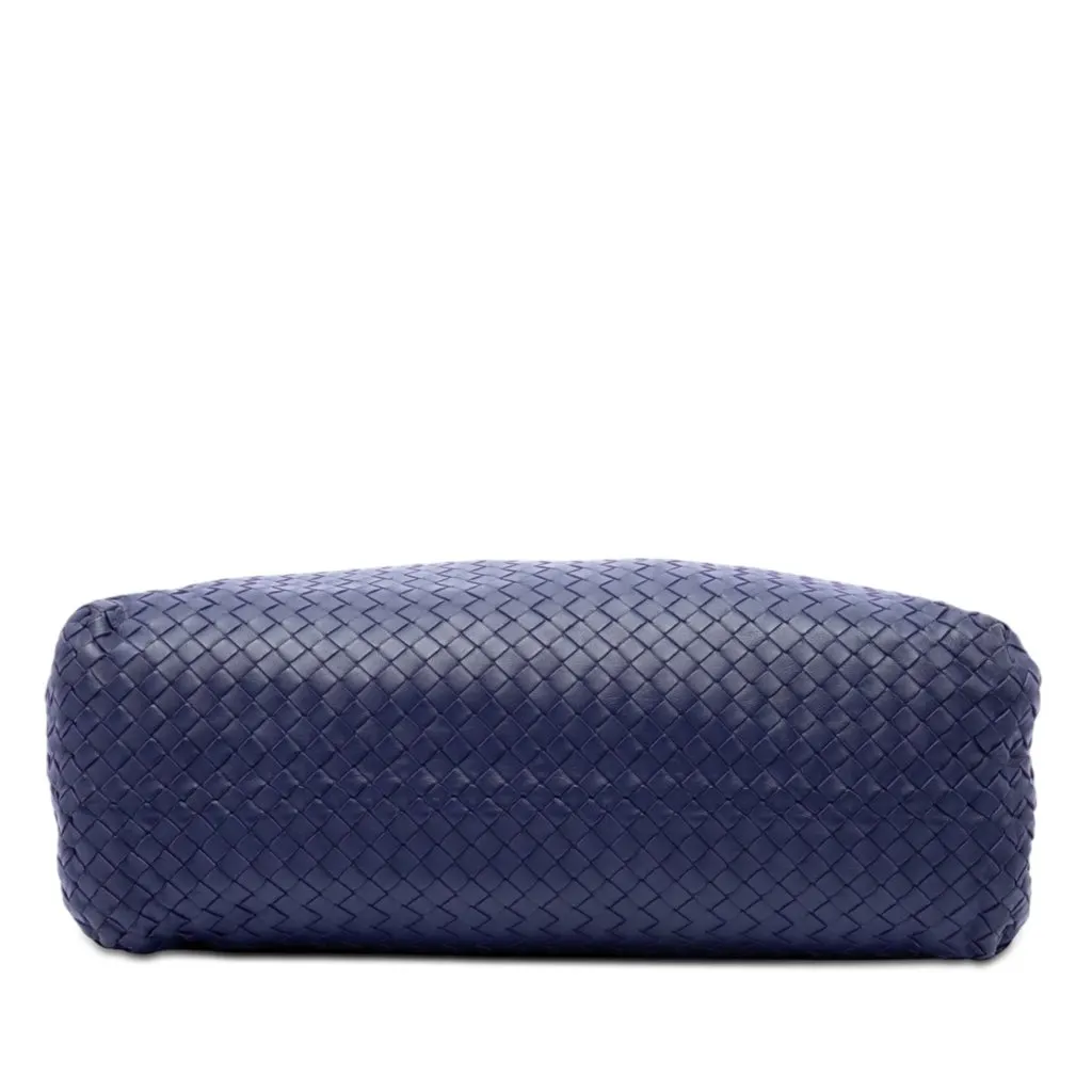 Bottega Veneta Large Nappa Intrecciato Double Chain Tote Blue Leather Very good - Inside View