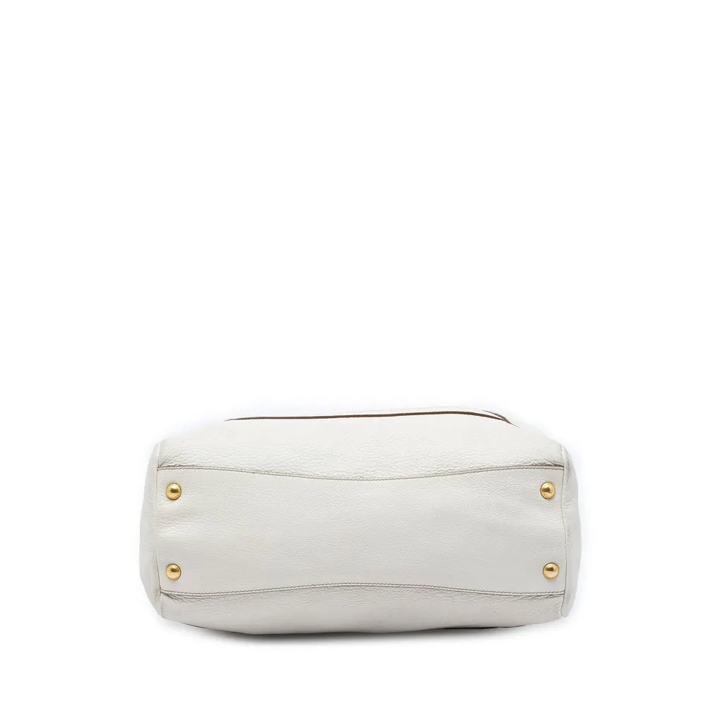 Prada Vitello Daino Convertible Tote White Leather Very good - Inside View