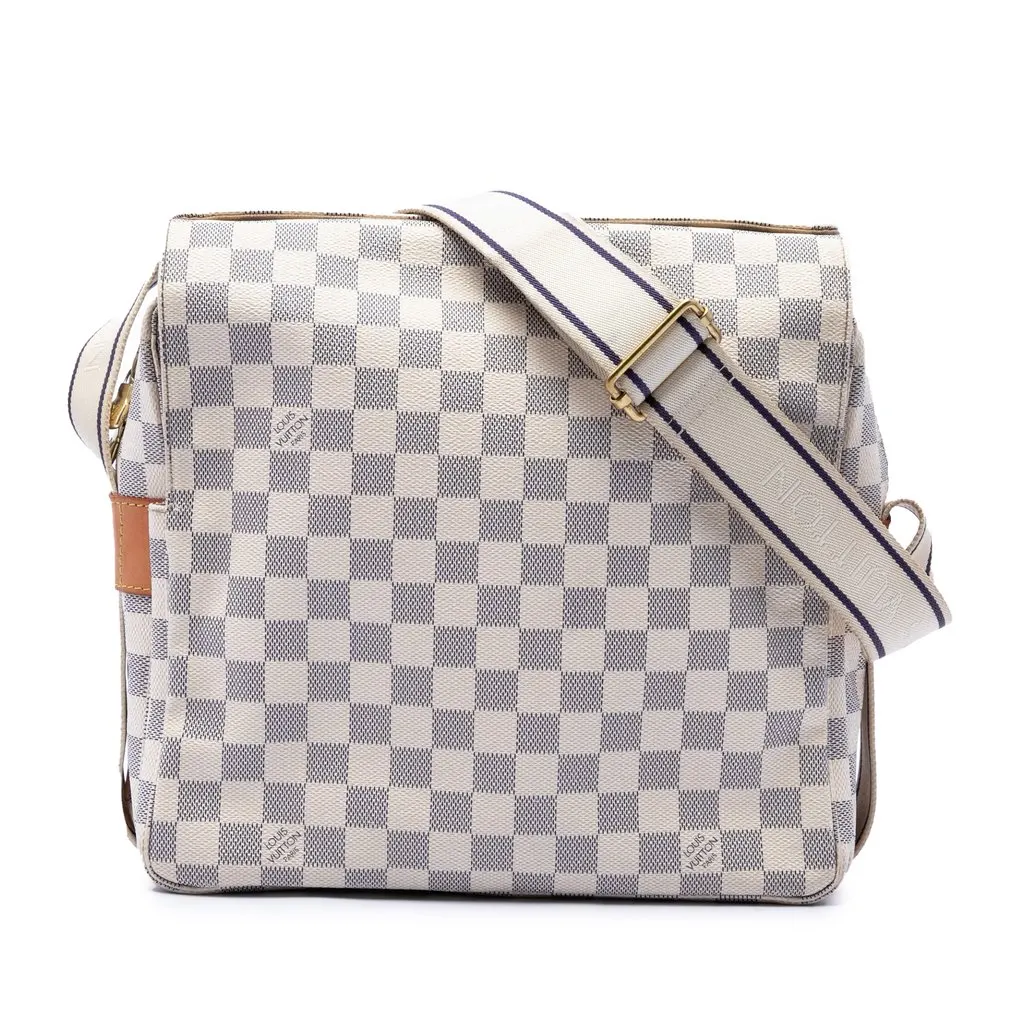 Louis Vuitton Damier Azur Naviglio White Very good - Front View