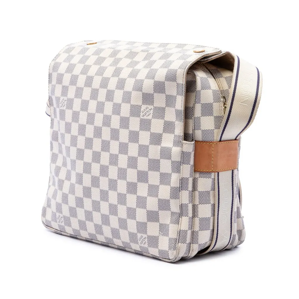 Louis Vuitton Damier Azur Naviglio White Very good - Back View