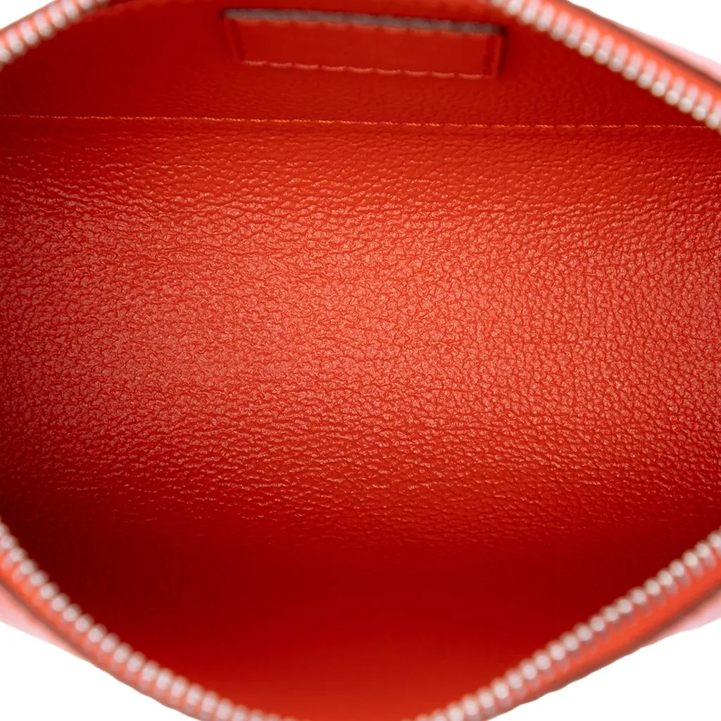 Louis Vuitton Epi Cosmetic Pouch Orange Leather Very good - Model View