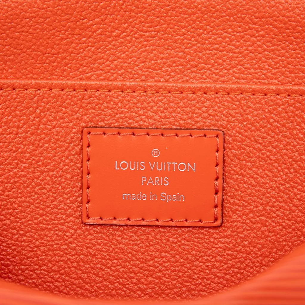 Louis Vuitton Epi Cosmetic Pouch Orange Leather Very good - Box View