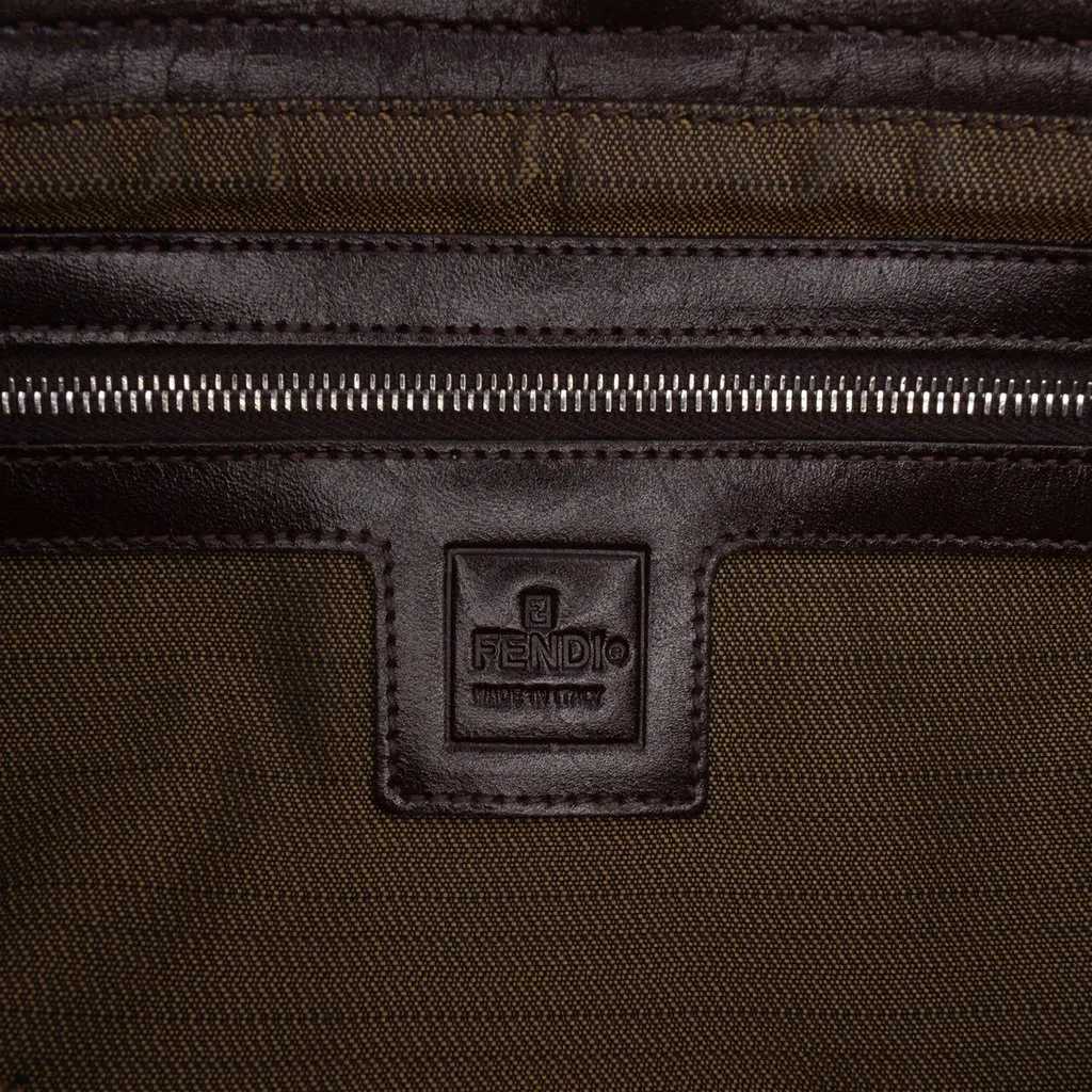Fendi Zucca Canvas Shoulder Bag Brown Canvas Good - Box View