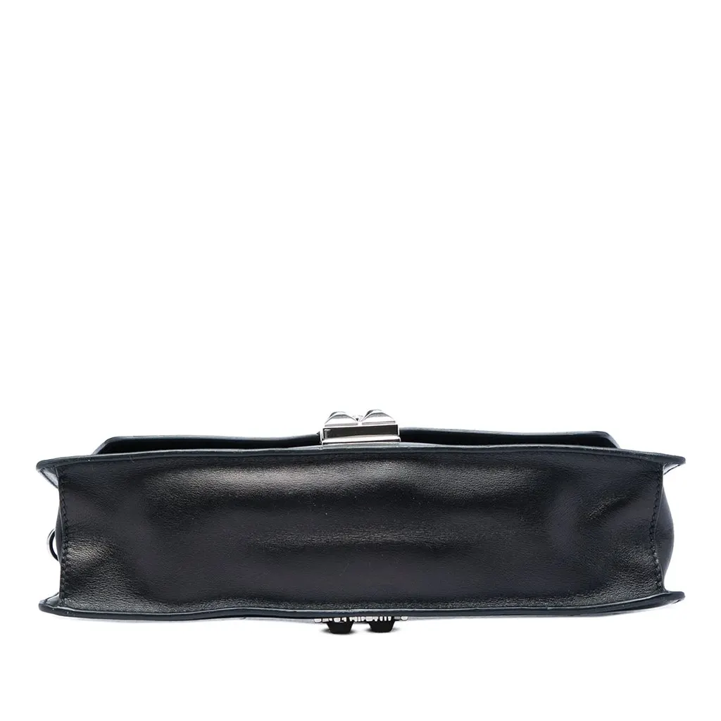 Prada City Calf and Saffiano Studded Elektra Crossbody Black Leather Very good - Inside View