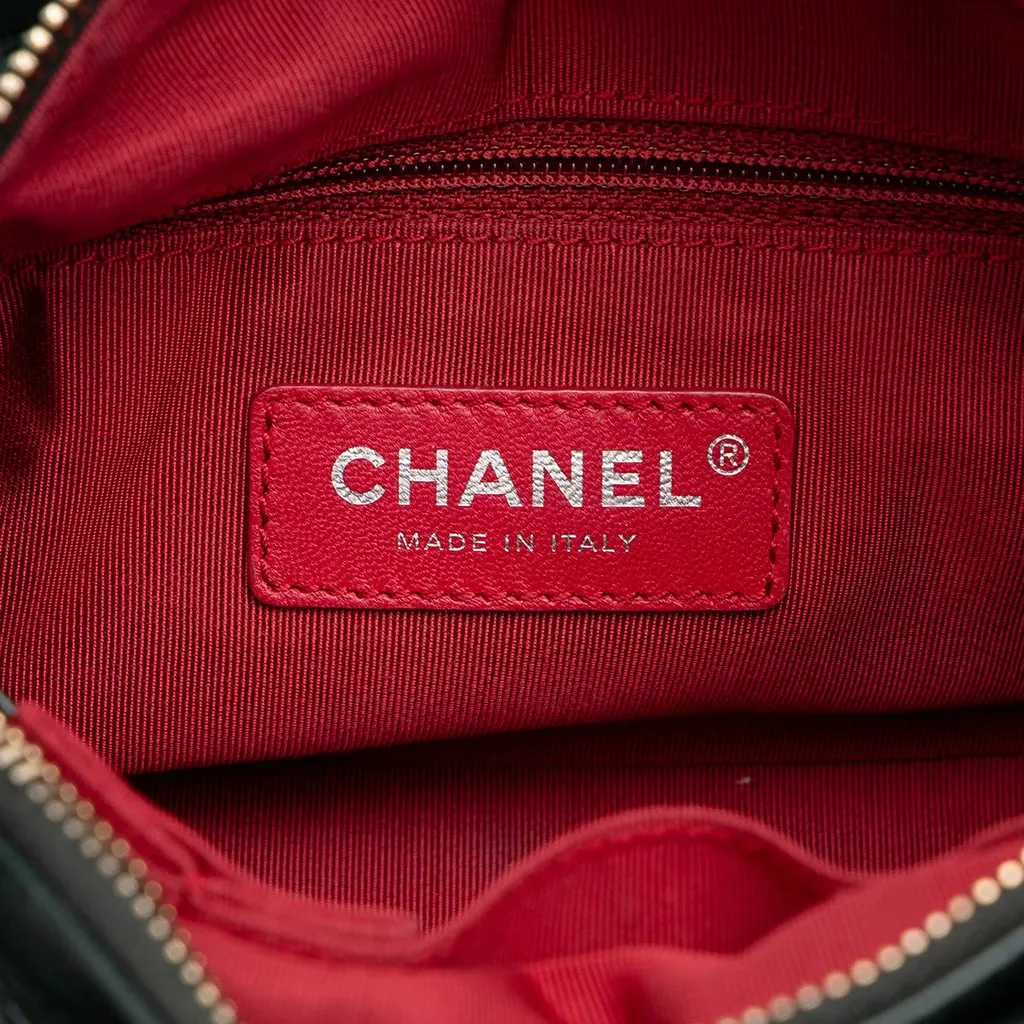 Chanel Small Bicolor Aged Calfskin Gabrielle Crossbody Green Leather Very good - Box View
