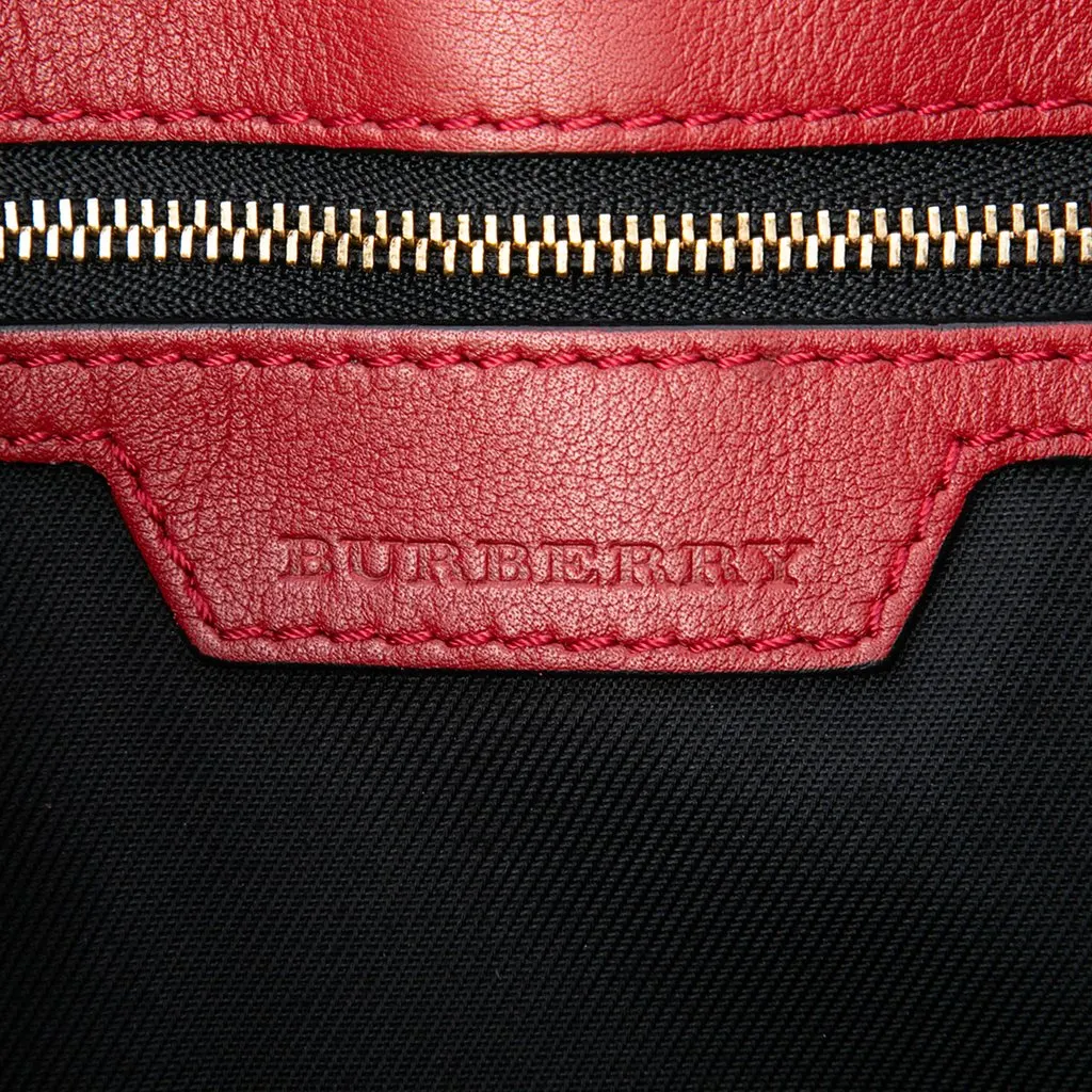 Burberry Haymarket Check Canvas Leah Crossbody Beige Good - Box View