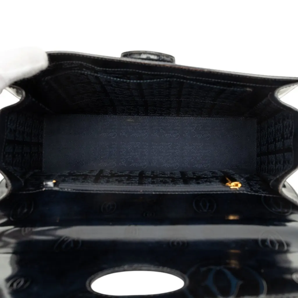 Cartier Patent Happy Birthday Top Handle Bag Black Leather Very good - Model View