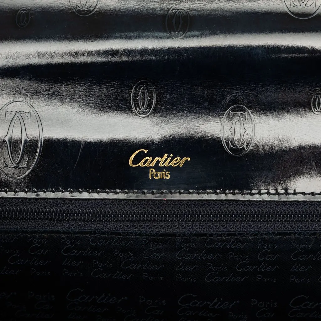 Cartier Patent Happy Birthday Top Handle Bag Black Leather Very good - Box View