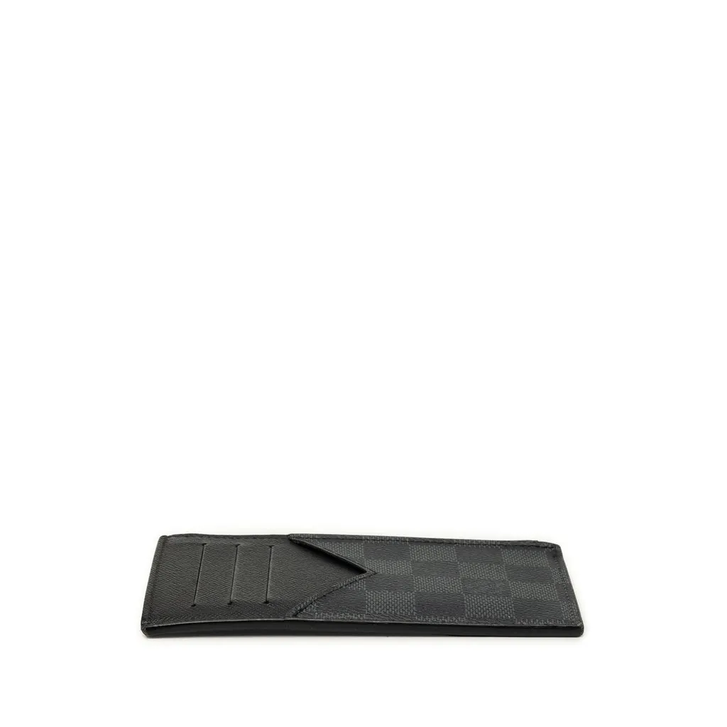 Louis Vuitton Damier Graphite Coin Card Holder Black Very good - Inside View