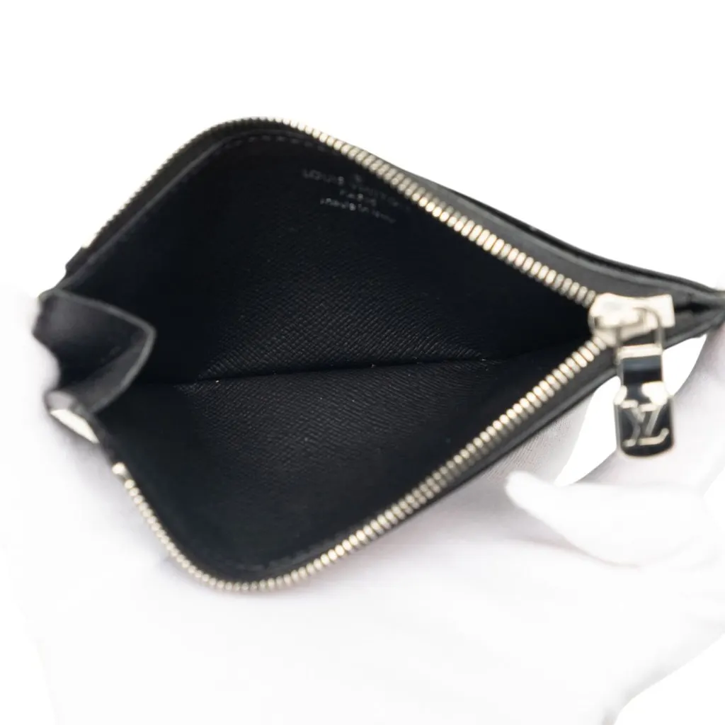 Louis Vuitton Damier Graphite Coin Card Holder Black Very good - Model View