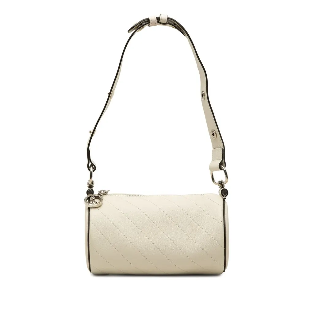 Gucci Mini Calfskin Blondie Barrel Shoulder Bag White Leather Very good - Front View