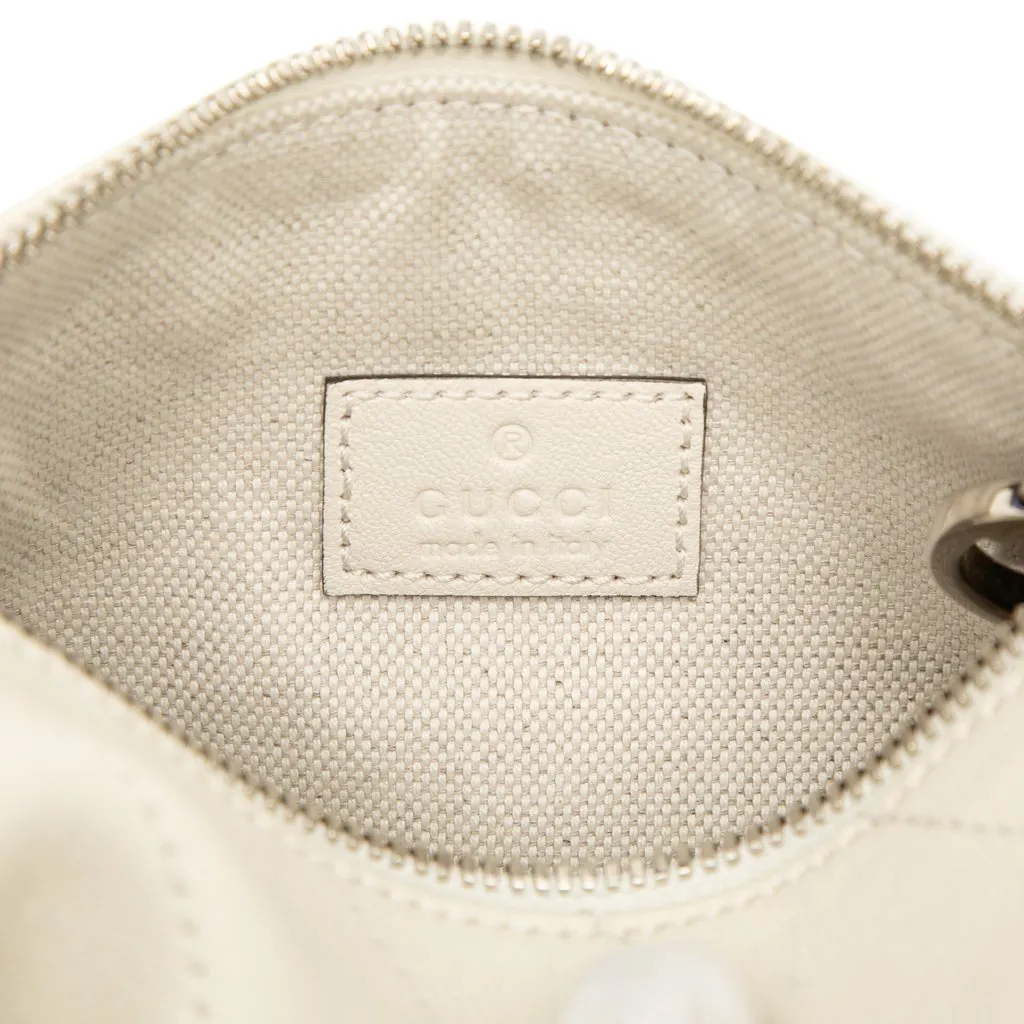 Gucci Mini Calfskin Blondie Barrel Shoulder Bag White Leather Very good - Box View