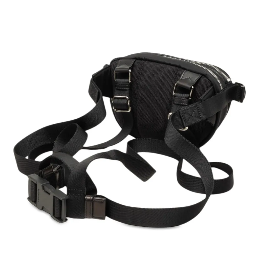 Burberry Econyl Nylon Logo Cannon Belt Bag Black Very good - Back View