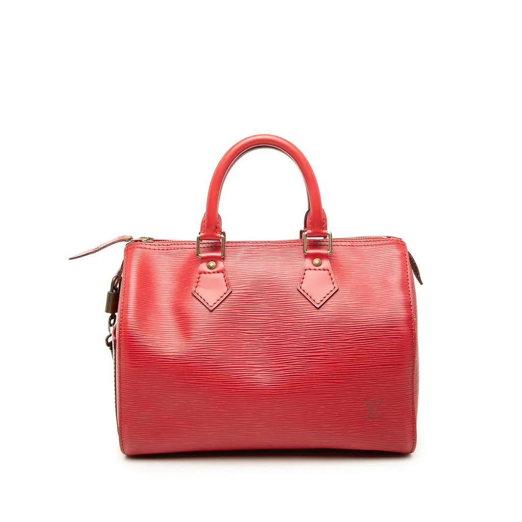 Louis Vuitton Epi Speedy 30 Red Leather Very good - Front View