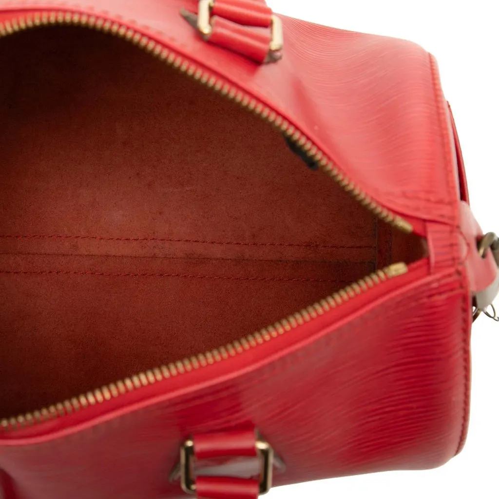 Louis Vuitton Epi Speedy 30 Red Leather Very good - Model View