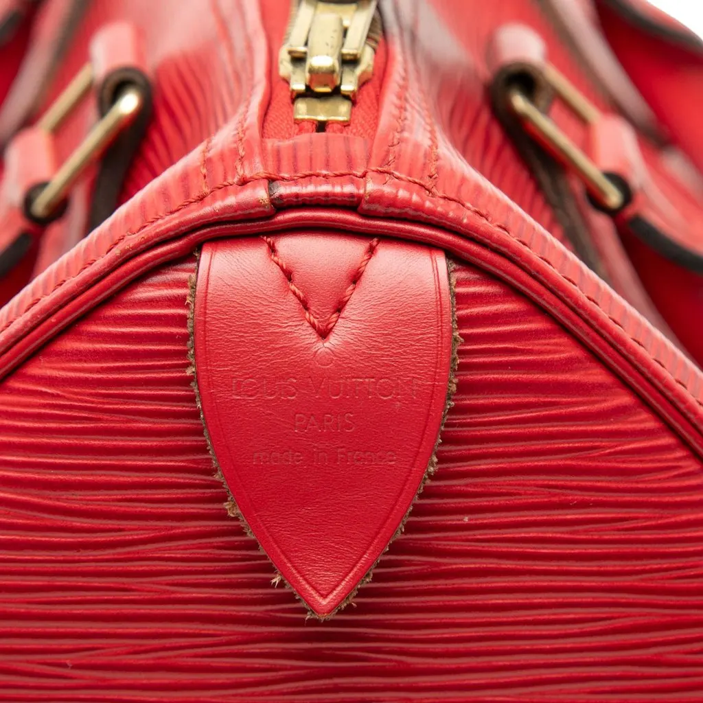 Louis Vuitton Epi Speedy 30 Red Leather Very good - Box View