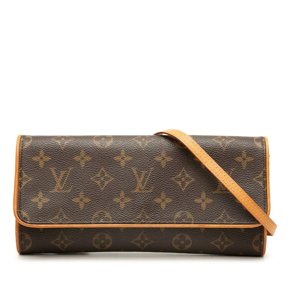 Louis Vuitton Monogram Pochette Twin GM Brown Very good - Front View