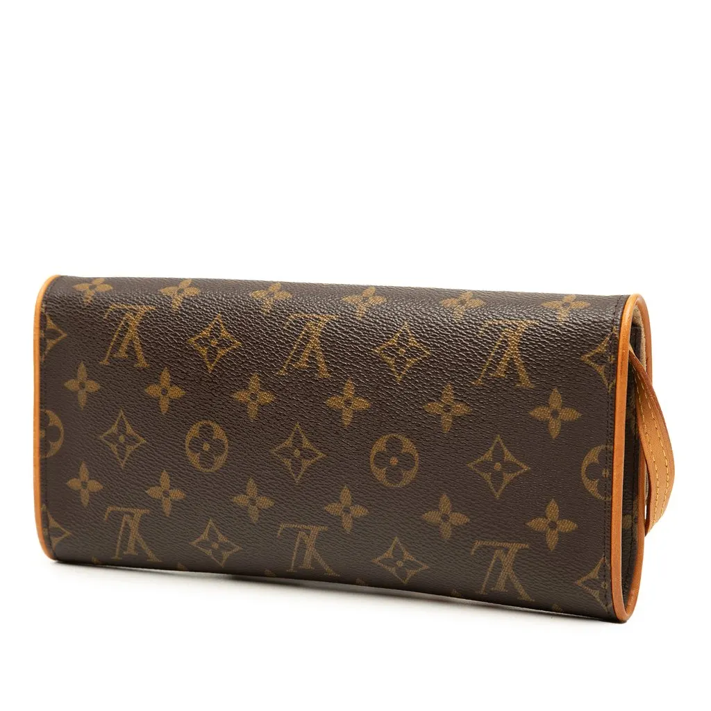 Louis Vuitton Monogram Pochette Twin GM Brown Very good - Back View
