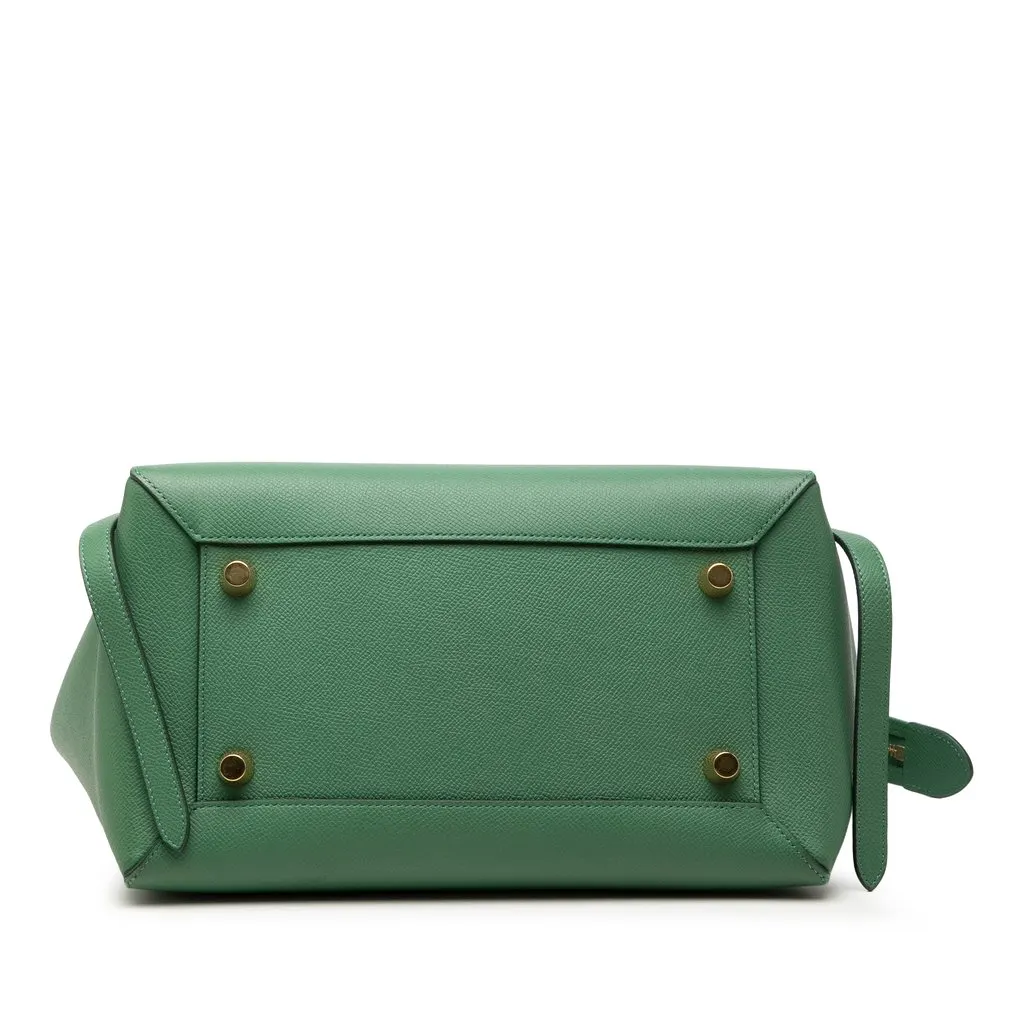 Celine Mini Grained Calfskin Belt Bag Green Leather Very good - Inside View