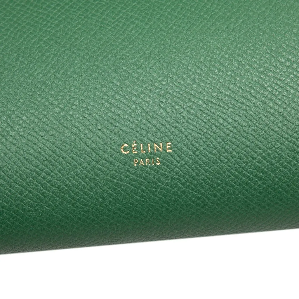 Celine Mini Grained Calfskin Belt Bag Green Leather Very good - Box View