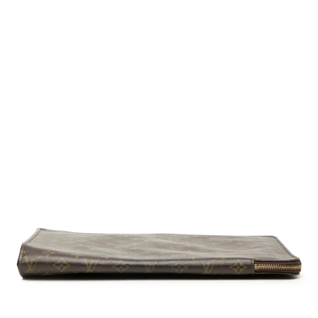 Louis Vuitton Monogram Poche Documents Portfolio Brown Very good - Inside View