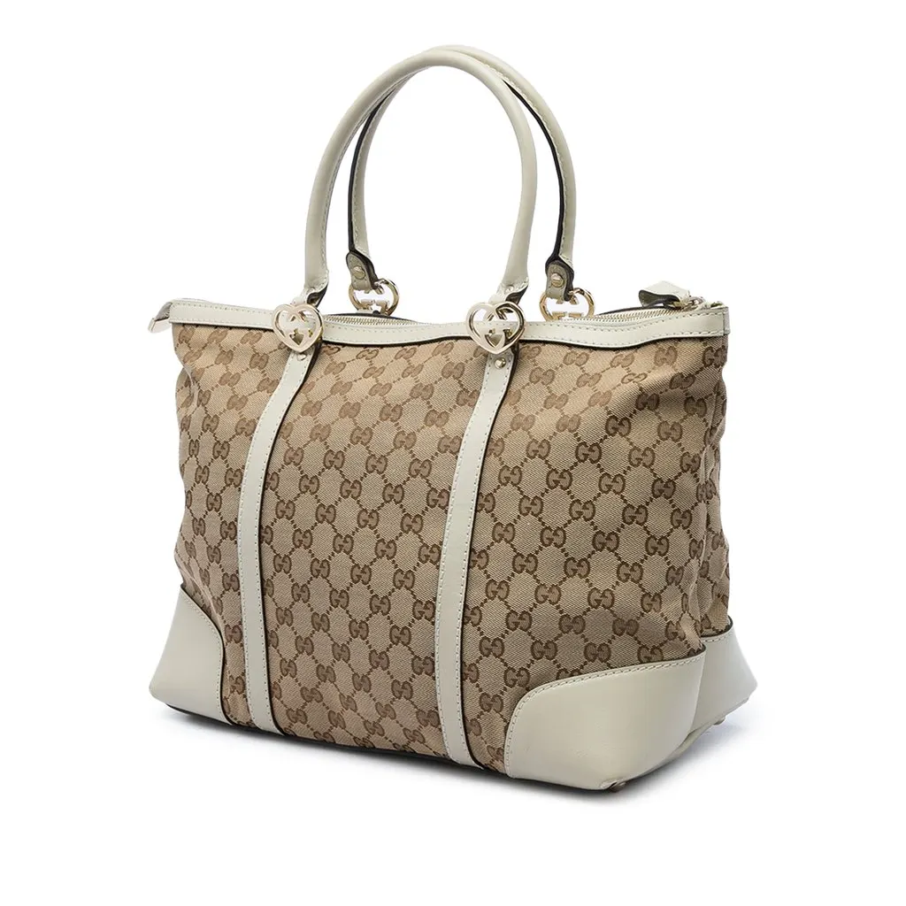 Gucci GG Canvas Lovely Tote Beige Canvas Good - Back View