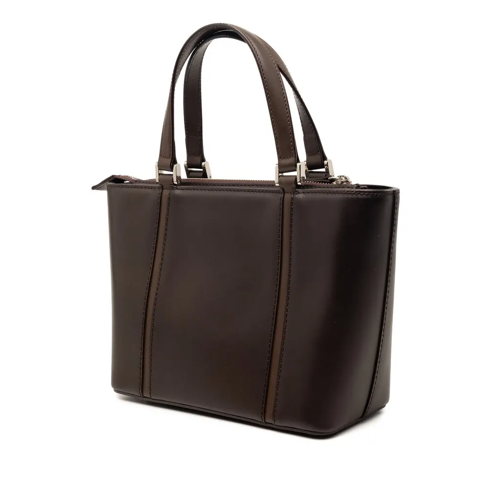 Burberry Leather Handbag Brown Leather Very good - Back View