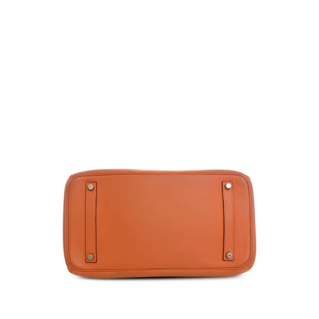 Hermès Clemence Birkin Retourne 35 Orange Leather Very good - Inside View