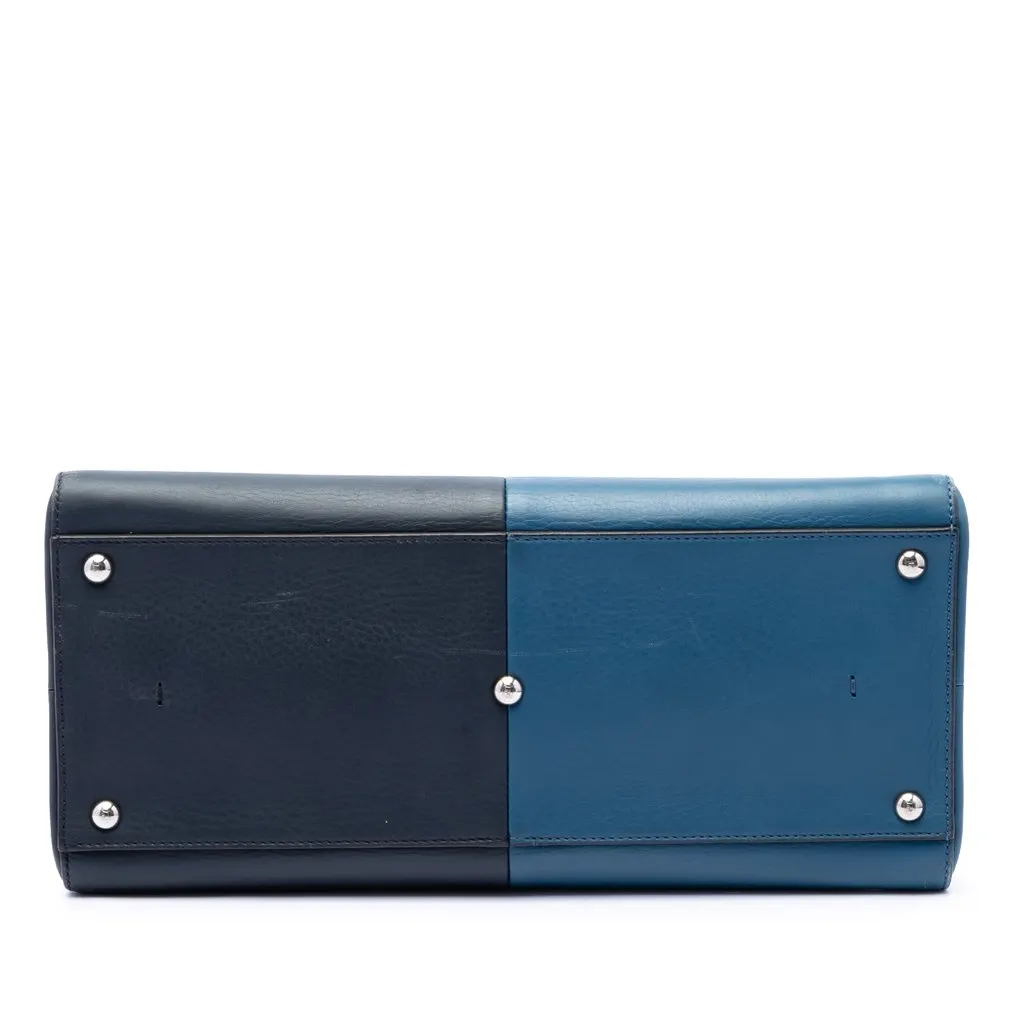 Fendi Large Bicolor Vitello Elite 3Jours Tote Blue Leather Very good - Inside View