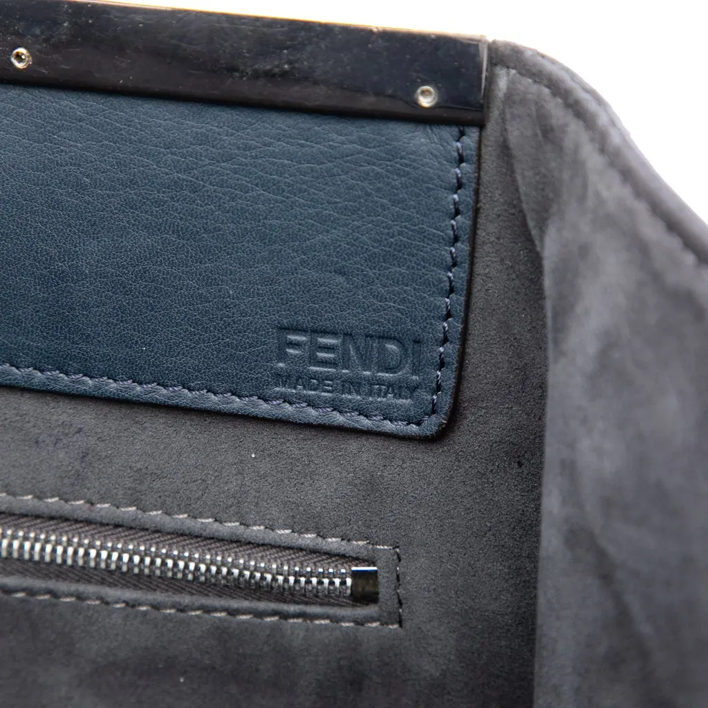 Fendi Large Bicolor Vitello Elite 3Jours Tote Blue Leather Very good - Box View