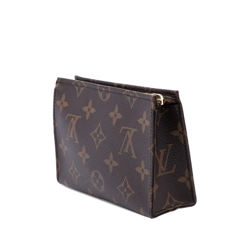 Louis Vuitton Monogram Toiletry Pouch 15 Brown Canvas Very good - Back View
