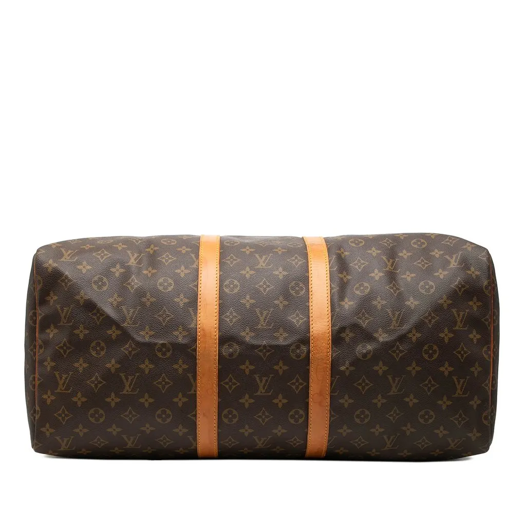 Louis Vuitton Monogram Keepall 55 Brown Canvas Good - Inside View