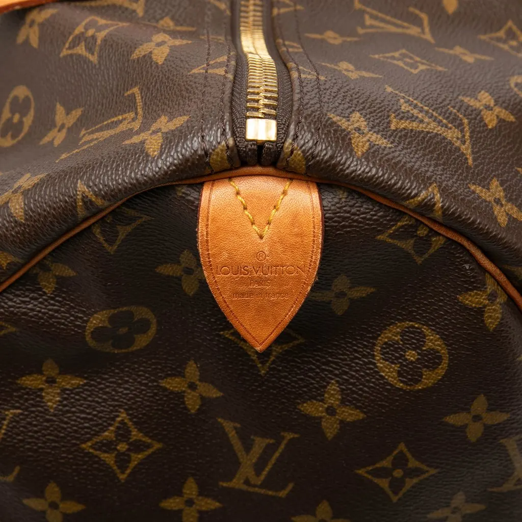 Louis Vuitton Monogram Keepall 55 Brown Canvas Good - Box View