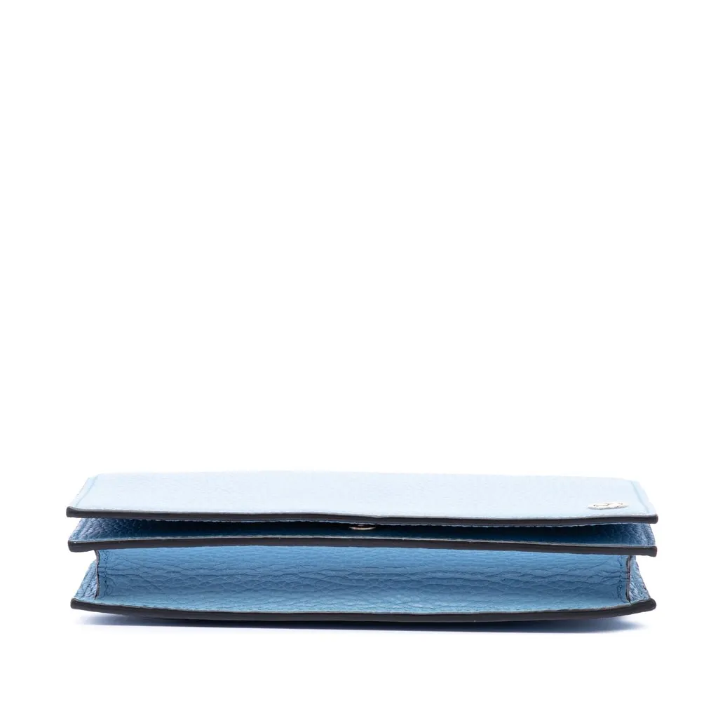 Gucci Calfskin Betty Wallet On Chain Blue Leather Very good - Inside View