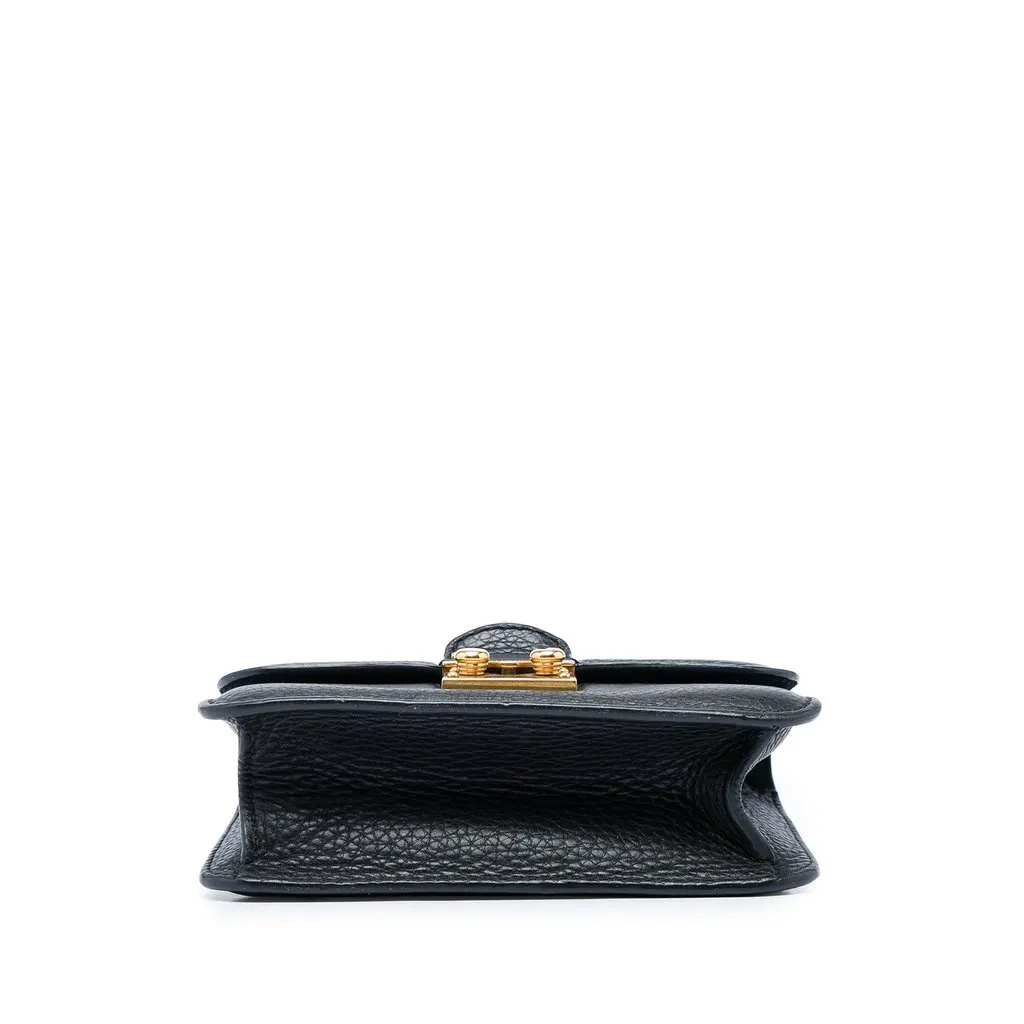 Valentino Mini Leather Rockstud Rolling Glam Lock Crossbody Black Leather Very good - Inside View