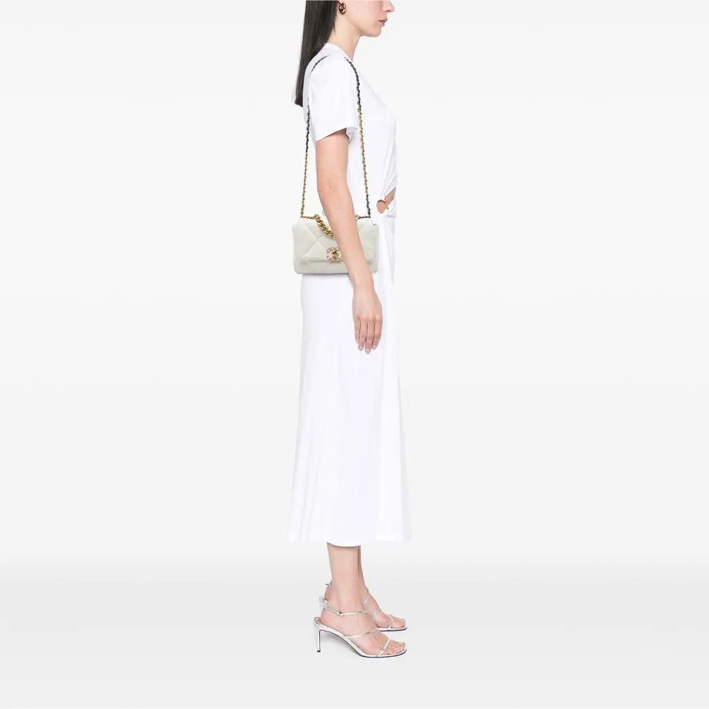 Chanel Medium Lambskin 19 Flap White Leather Very good - Box View