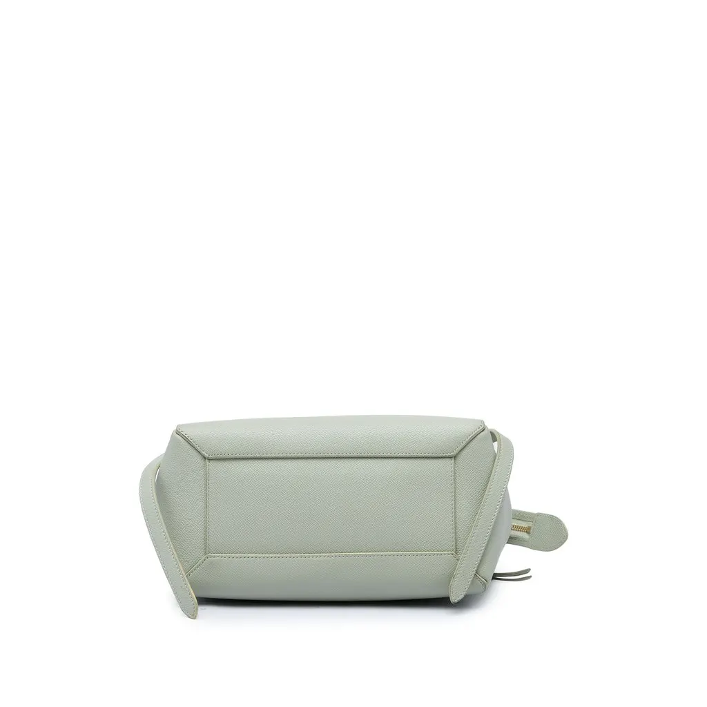 Celine Mini Grained Calfskin Belt Bag Green Leather Good - Inside View