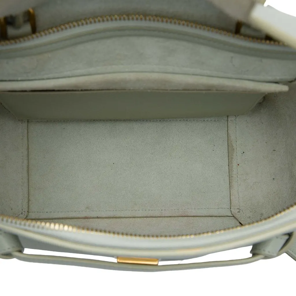 Celine Mini Grained Calfskin Belt Bag Green Leather Good - Model View