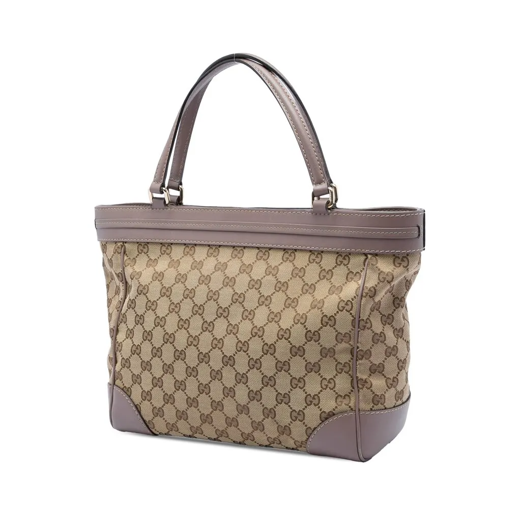 Gucci GG Canvas Mayfair Tote Beige Canvas Good - Back View