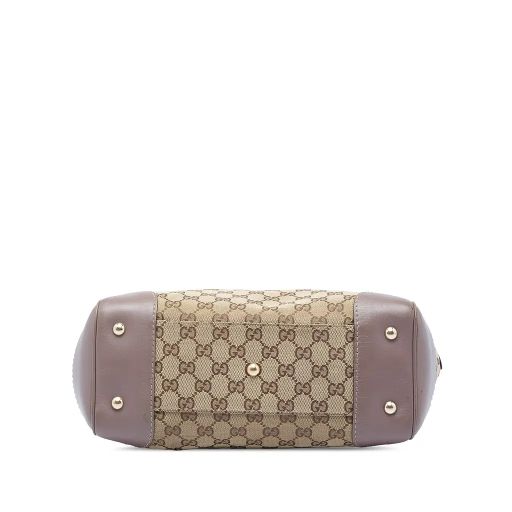 Gucci GG Canvas Mayfair Tote Beige Canvas Good - Inside View