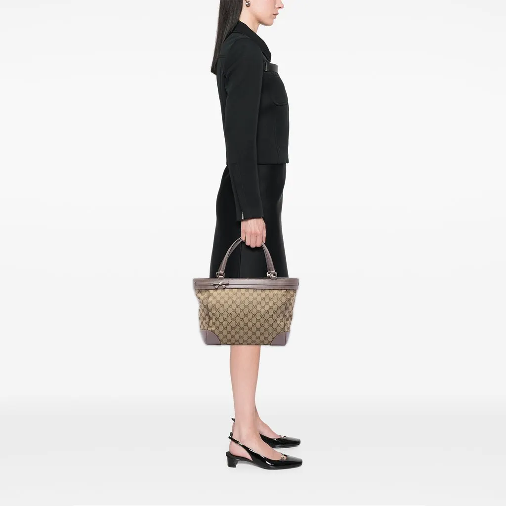 Gucci GG Canvas Mayfair Tote Beige Canvas Good - Box View