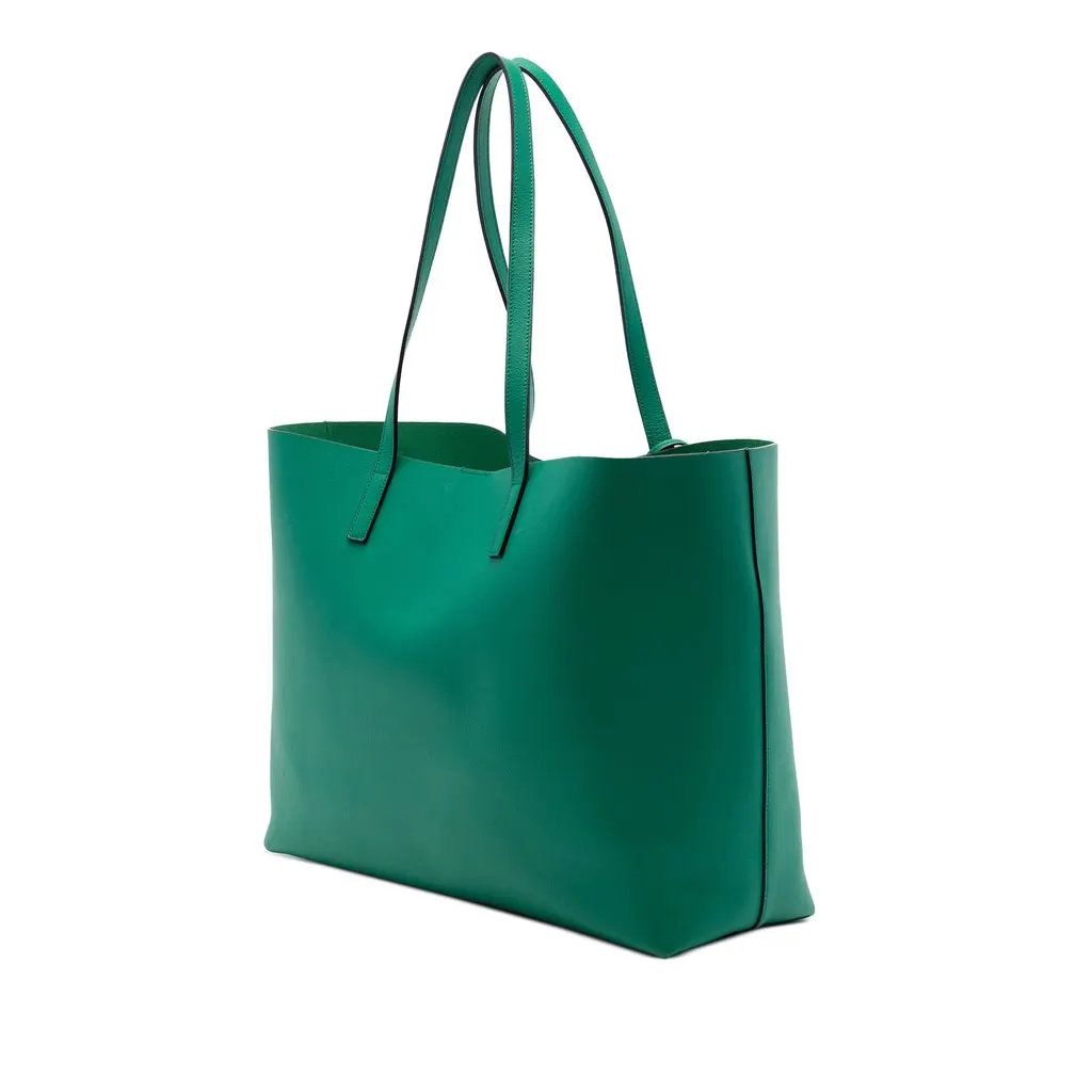 Saint Laurent Large Leather East West Shopping Tote Green Leather Very good - Back View