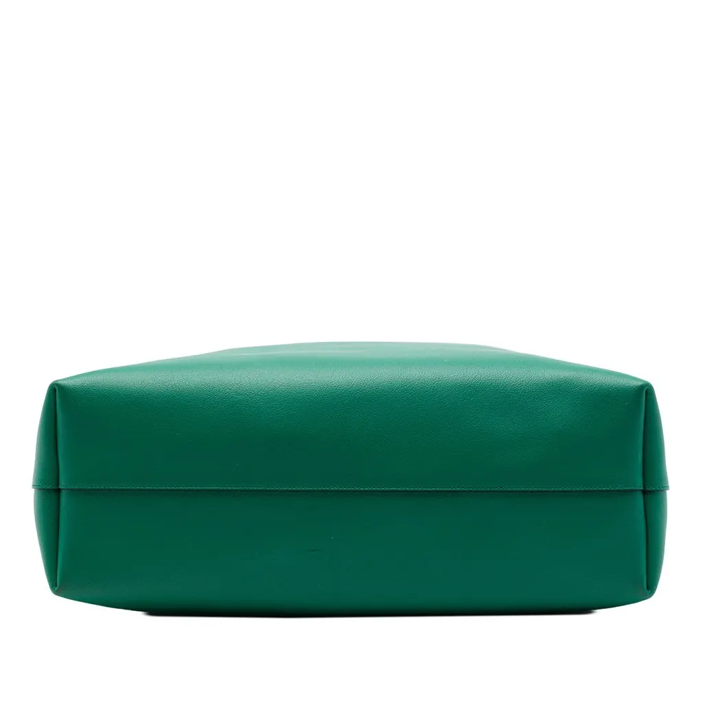 Saint Laurent Large Leather East West Shopping Tote Green Leather Very good - Inside View