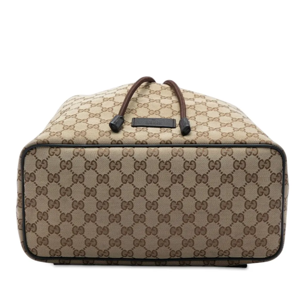 Gucci GG Canvas Drawstring Backpack Beige Canvas Very good - Inside View