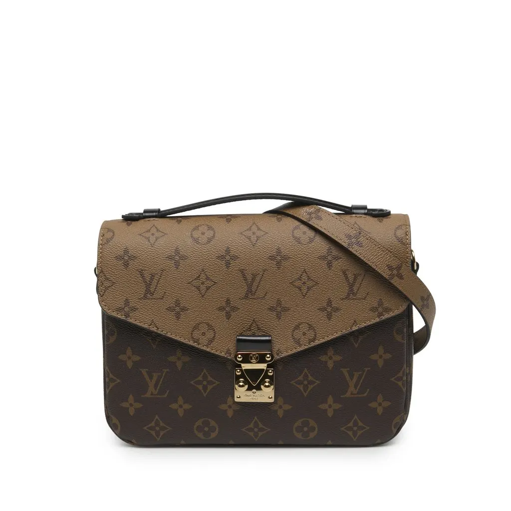 Louis Vuitton Monogram Reverse Pochette Metis Brown Canvas Very good - Front View