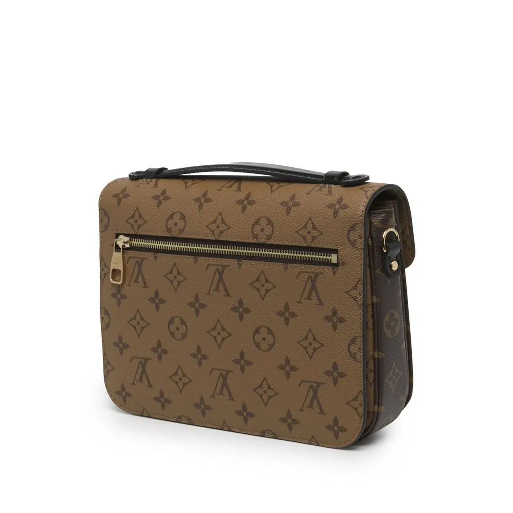 Louis Vuitton Monogram Reverse Pochette Metis Brown Canvas Very good - Back View
