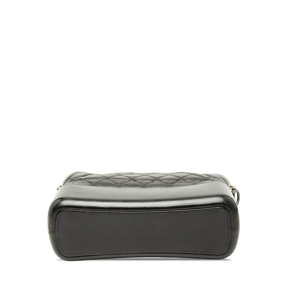 Chanel Medium Aged Calfskin Gabrielle Crossbody Black Leather Very good - Inside View