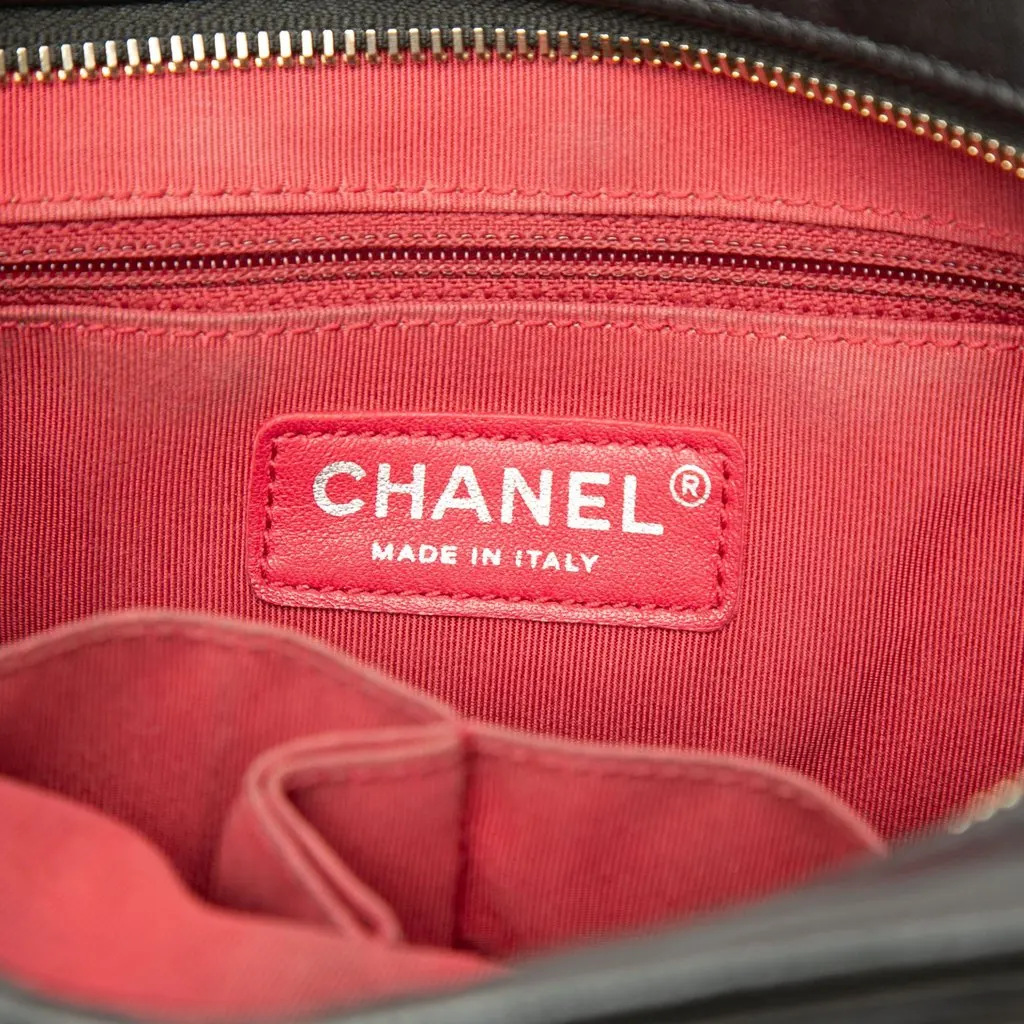 Chanel Medium Aged Calfskin Gabrielle Crossbody Black Leather Very good - Box View